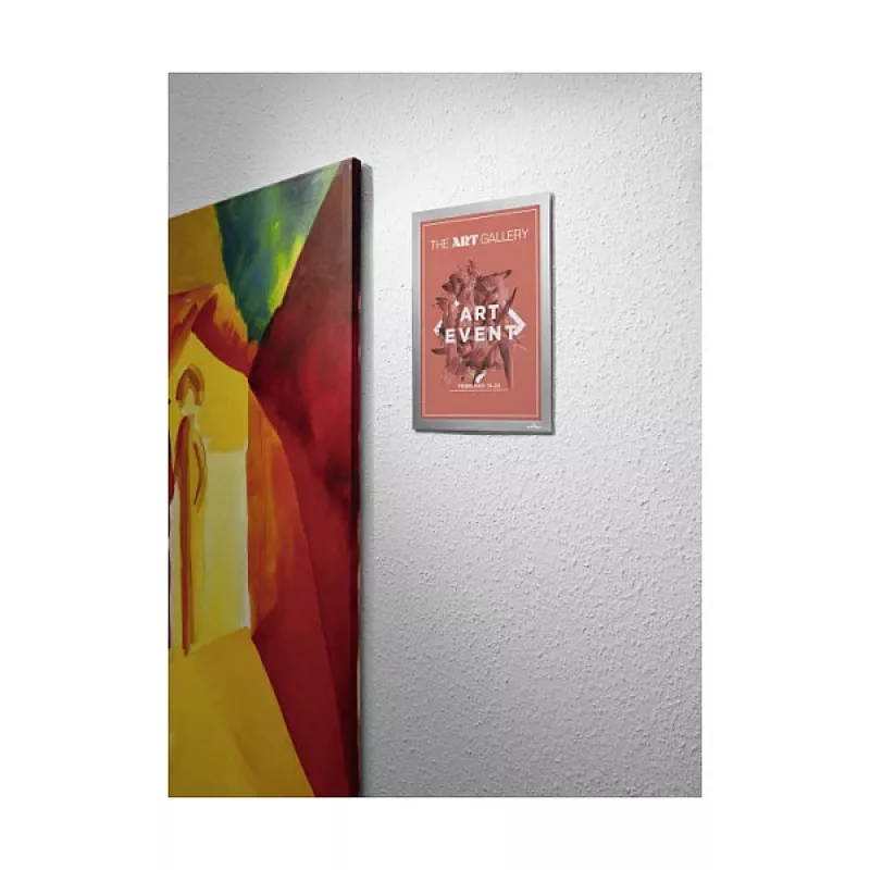 DURABLE DURAFRAME WALLPAPER A4 αυτοκόλλητο πλαίσιο πληροφοριών, ασημί, 484323