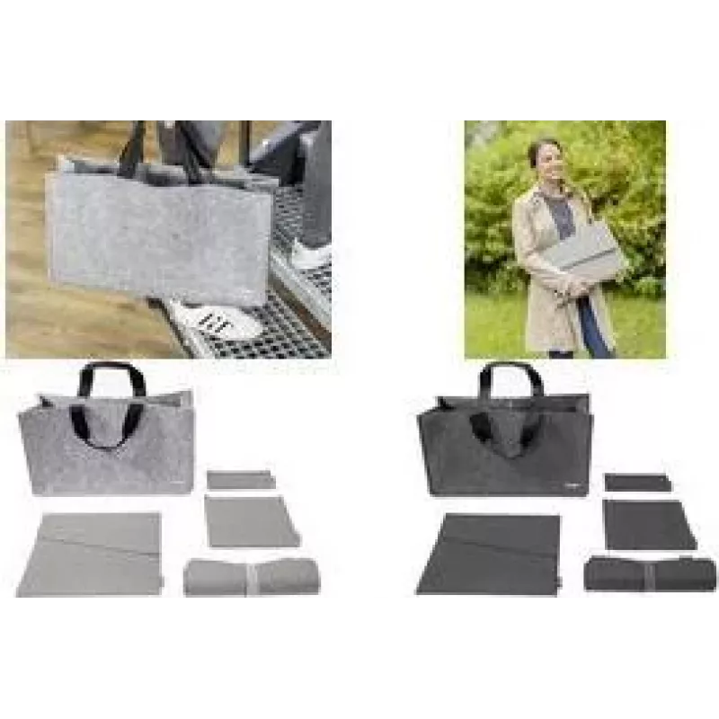 SIGEL BAB02 Desk Sharing Bag Basic L, σκούρο γκρι, σετ 5 τεμ.