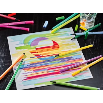 STABILO Pen 68 ARTY σετ 66 μαρκαδόρων σε μεταλλική βαλίτσα, διάφορα χρώματα, 1,0 mm 6866-031