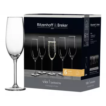 Ritzenhoff & Breker VIO Ποτήρι σαμπάνιας 0,21 L, στρογγυλή φόρμα, πλυντήριο πιάτων, ύψος 220 mm (812152)
