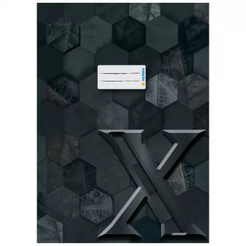HERMA Θήκη X για τετράδια, χαρτόνι, DIN A4, Μαύρο, Επεξεργασμένη επιφάνεια, Πεδίο ετικέτας, 10 τεμ. (20091)