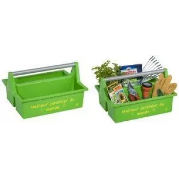 allit McPlus Carry Jardinier Καλάθι εργαλείων κήπου, Πράσινο, Εργονομική λαβή αλουμινίου, 2 Μεγάλα διαμερίσματα, 1 τεμ. (8500906006)