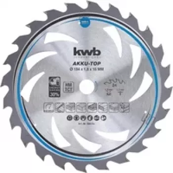 kwb 586154 Δίσκος κοπής καρβιδίου 184 x 16 x 1,2 mm, 24 δόντια