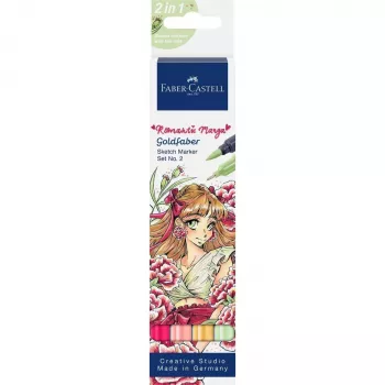 Faber-Castell Goldfaber Sketch Marker σετ Romantic Manga (2 μαρκαδόροι διπλής μύτης με βάση το αλκοόλ) 164722
