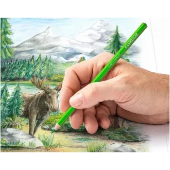 STAEDTLER Design Journey Ξυλομπογιές, 48 διαφορετικά χρώματα, μαλακή μύτη, εξάγωνες, μεταλλικό κουτί (146C M48)