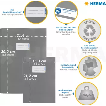 HERMA Φάκελος για τετράδια A4 καφέ χαρτί 214 x 300 mm 1 τεμ. 7097