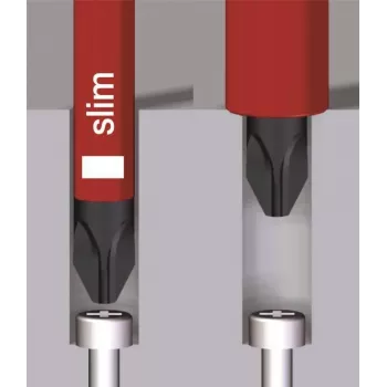 Wiha VDE Κατσαβίδι PlusMinus SoftFinish electric slimFix 3281 SL/PH 1 μήκος λεπίδας 80 mm (35502)