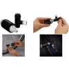 FISCHER Αντλία χειρός ποδηλάτου με CO2-Inflator, κεφαλή βαλβίδας universal για Schrader, Dunlop, Presta, 8 bar, Μαύρο/Ασημί 50392