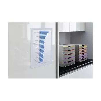 DURABLE DURAFRAME A4 Αυτοκόλλητο πλαίσιο πληροφοριών, Ασημί, συσκευασία 2 τεμ. 487202