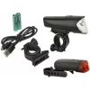 FISCHER Σετ φωτισμού LED ποδηλάτου 40/20/10 Lux, εγκεκριμένο StVZO, Μαύρο (85346)