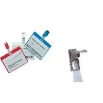 DURABLE Θήκη ταυτότητας 60 x 90 mm με κλιπ, Διαφανής, συσκευασία 25 τεμ. 810606