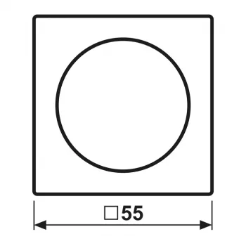 JUNG A 1740 SW κάλυμμα με περιστροφικό διακόπτη, Duroplast, σειρά A, μαύρο