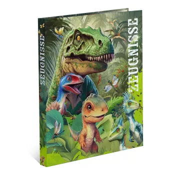 HERMA Dino World A4 ρινγκ μπλοκ, ανθεκτικό χαρτόνι, μηχανισμός 2 δακτυλίων, ράχη 30 mm, πλήρως έντυπο, για πιστοποιητικά και σχολικά είδη 20160