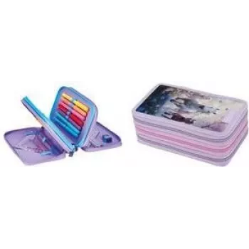 Herlitz TriCase Whisper Mane κασετίνα 31 τεμ., πολυεστέρας, 3 θήκες, 3 φερμουάρ 400205915