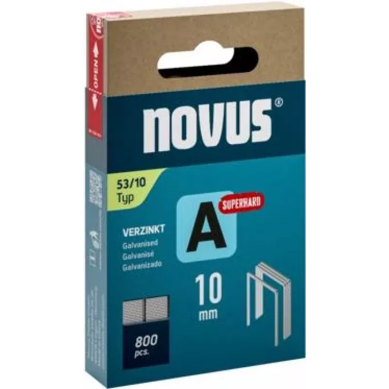 Novus Type 53 Λεπτόσυρμα συνδετήρες A 10 mm Superhart γαλβανισμένος χάλυβας 800 τεμ. 042-0778