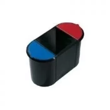 Helit H6103598 38L οβάλ σύστημα διαχωρισμού απορριμμάτων με κύριο κάδο 20L, 2 αφαιρούμενους κάδους 9L, μαύρο/πολύχρωμο