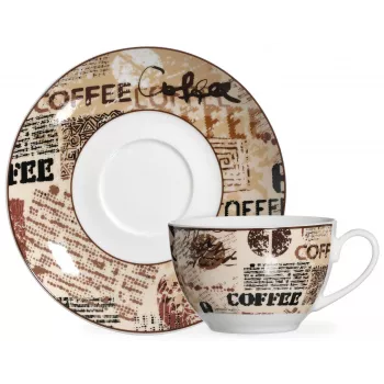 Ritzenhoff & Breker CREMA Σετ καπουτσίνο, 4 τεμ., πορσελάνη, με μοτίβο, πλυντήριο πιάτων 422108