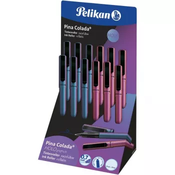 Pelikan Pina Colada Holo Στυλό μελάνης - Display με 12 τεμ., ολογραφικό μεταλλικό βερνίκι, μεσαίο μπλε μελάνι 300007994