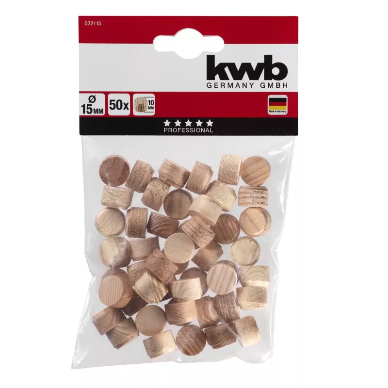 kwb Κωνικές πλάκες 15 mm, λευκό, 50 τεμ. 032115
