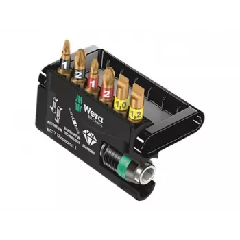 Wera Bit-Check 7 Diamond 1 Σετ bit κατσαβιδιού, 7 τεμ., 1/4 ίντσες εξάγωνο, 25 mm, Phillips & Pozidriv, διαμαντοεπικαλυμμένα 05057416001
