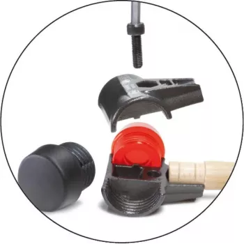 Wiha 26582 Σφυρί Safety-Soft-Face, μαύρες/λευκές επιφάνειες, 3000 g, λαβή Hickory