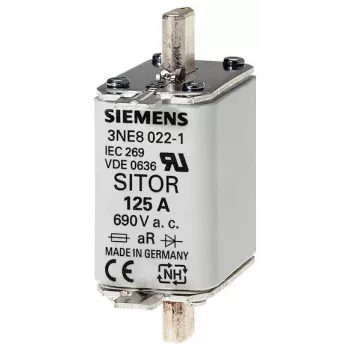 Siemens ασφάλεια NH 160 A, μέγεθος 00, gG, 500 V AC/250 V DC, επαφές λεπίδας, μπροστινή ένδειξη 3NE8 024-1