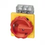 Siemens 3LD2804-0TK53 τριπολικός διακόπτης φορτίου / διακόπτης έκτακτης ανάγκης, 125 A, μπροστινή τοποθέτηση, κόκκινο/κίτρινο