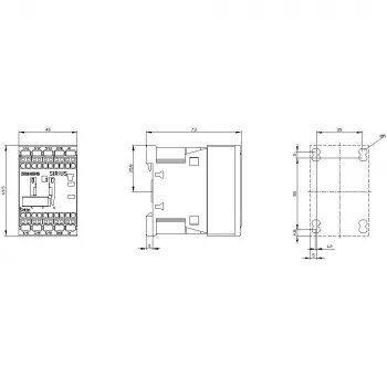Siemens SIRIUS 3RT2 επαφέας ισχύος 3RT2018-2AP02, 3-πολικός, 18 A, πηνίο 24 V AC, βίδες