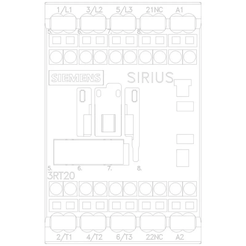Siemens SIRIUS 3RT2 επαφέας ισχύος 3RT2018-2AP02, 3-πολικός, 18 A, πηνίο 24 V AC, βίδες