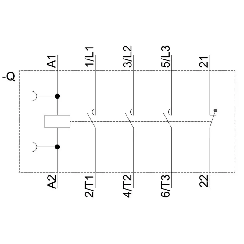 Siemens SIRIUS 3RT2 επαφέας ισχύος 3RT2018-2AP02, 3-πολικός, 18 A, πηνίο 24 V AC, βίδες