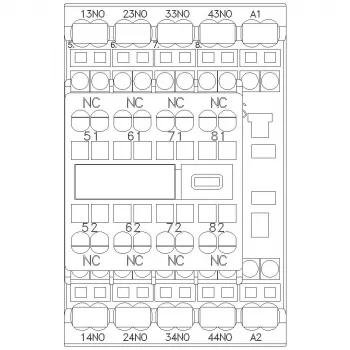 Siemens SIRIUS 3RH2 βοηθητικός επαφέας 3RH2244-2BB40, 4 NO + 4 NC, πηνίο 24 V DC, βίδες