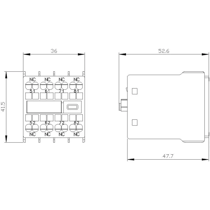 SIEMENS μπλοκ βοηθητικών επαφών 40E SB10E S00 3RH2911-2G (3RH29112GA04)