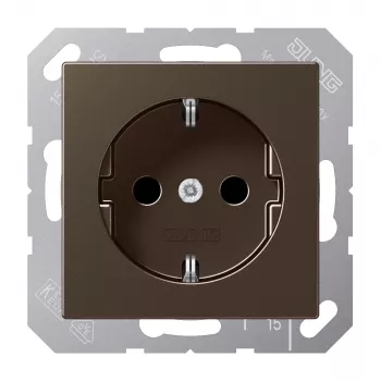 JUNG A 1520 KI MO καφέ πρίζα Schuko CEE 7/3 16A 250V