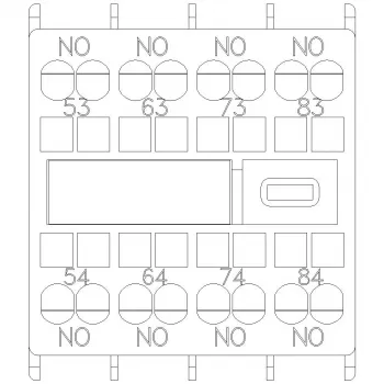 Siemens μπλοκ βοηθητικών επαφών 3RH2911-2XA40-0MA0, 4-πολικό, 2NO+2NC