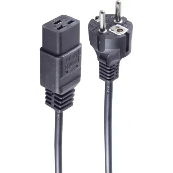 SHIVERPEAKS Basic Καλώδιο Τροφοδοσίας Schuko σε IEC C19, 3 m, 16 A, Μαύρο BS60015-S