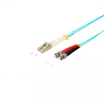 SHIVERPEAKS S/CONN maximum connectivity LC/ST Duplex Multimode OM3 50/125µm Καλώδιο patch οπτικών ινών, Aqua, 5m (77945/3)