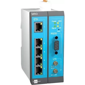 INSYS MoRoS icom MRO-L210 Industrial LTE Router, Ethernet WAN, 2x 10/100 Ethernet, μπλε/γκρι/λευκό 10019403