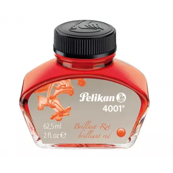 Pelikan 4001 Brilliant Red Μελάνι σε γυάλινο μπουκάλι 62,5 ml 329169