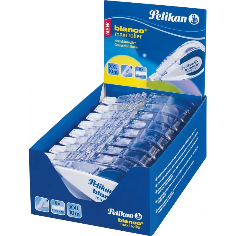 Pelikan blanco Maxi Διορθωτικό ρολό, 4,2 mm x 10 m, χωρίς διαλύτες, λευκό 340315