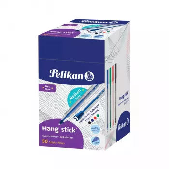 Pelikan Hang Stick Στυλό διαρκείας, διαφανές, διάφορα χρώματα μελάνης, 1,0 mm, μίας χρήσης 400197418