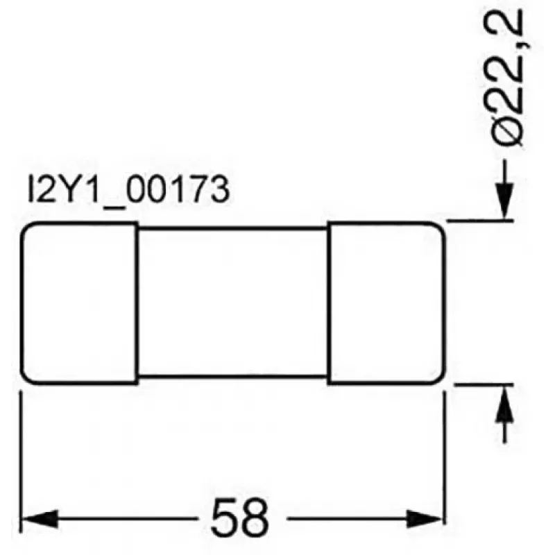 SIEMENS SITOR Κυλινδρική ασφάλεια 80A 660V AC/700V DC gR 22x58mm (3NC2280)
