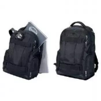 LIGHTPAK Fanactic 20L Πολυεστερικό σακίδιο πλάτης για laptop με πλαϊνό επενδεδυμένο φερμουάρ, επενδεδυμένη πλάτη και επενδεδυμένους ιμάντες, πολλαπλές τσέπες, μαύρο 24603