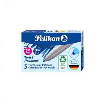 Pelikan Eco Ανταλλακτικό φυσίγγιο rollerball για Pelikano/Twist, βασιλικό μπλε, 65% ανακυκλωμένο πλαστικό, 1 τεμάχιο 300010004