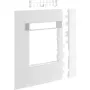 Hager Modularrahmen-Abdeckung GR1202A9016, λευκό κυκλοφορίας, 2 σειρές, 120mm