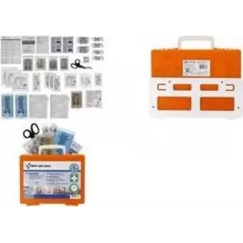 FIRST AID ONLY DIN 13157 Κουτί πρώτων βοηθειών, πορτοκαλί, IP54, ABS, επιτοίχια τοποθέτηση P-51002 00