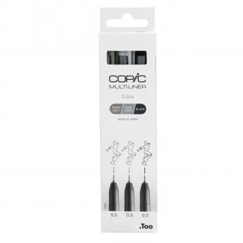 COPIC Multiliner Fineliner μαύρο 0,5 mm, 3 τεμ. (22075633)