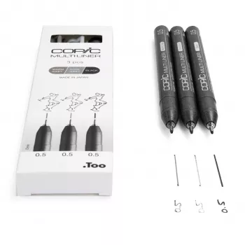 COPIC Multiliner Fineliner μαύρο 0,5 mm, 3 τεμ. (22075633)