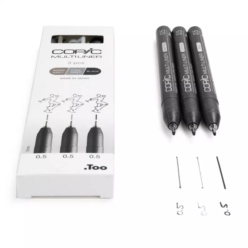COPIC Multiliner Fineliner μαύρο 0,5 mm, 3 τεμ. (22075633)