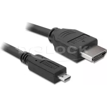 DeLOCK καλώδιο HDMI σε Micro-HDMI 2 m, 32 AWG, High Speed με Ethernet, 4K 82664