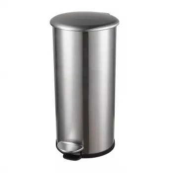 HELIT the zinc ποδοκίνητος κάδος απορριμμάτων 12 L ασημί ανοξείδωτο ατσάλι στρογγυλός Soft-Close H2406500